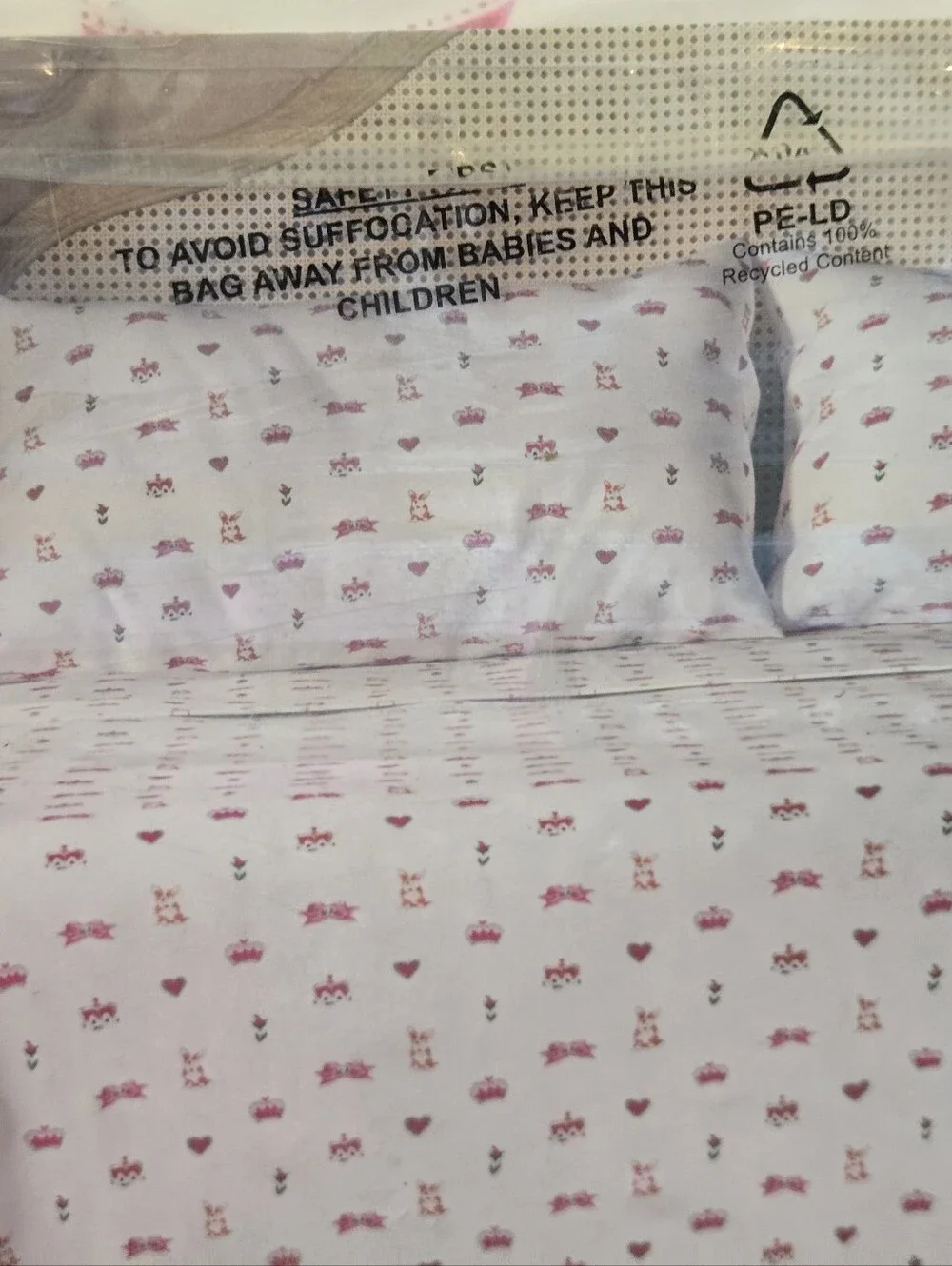 NWT! Cath Kidston Corgi Dogs Royal Ditsy Ruby Queen Size Sheet Set - 100% Cotton